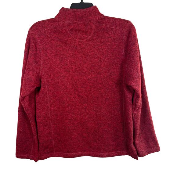 Woolrich Drifter Pullover Men's Medium Heather Red 1/4 Snap Fleece Sweater Cold - Picture 13 of 13